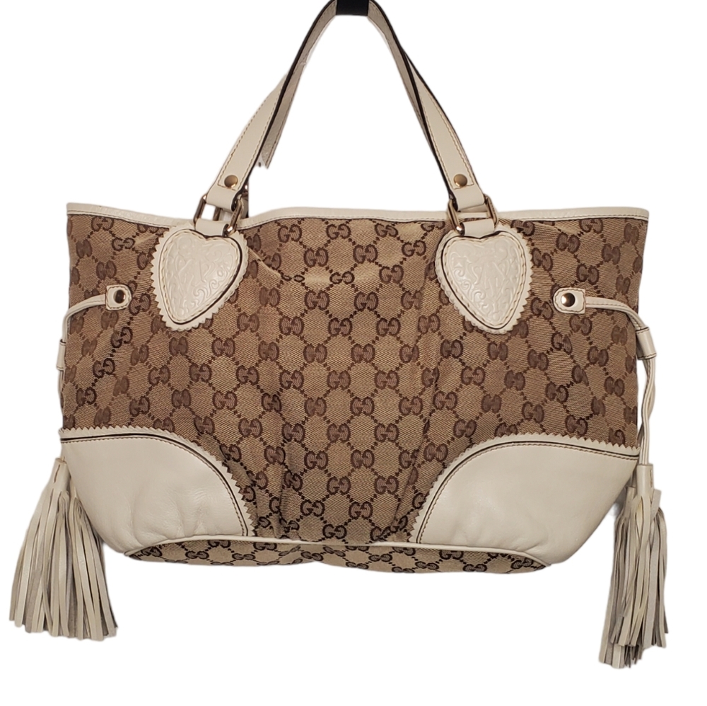 Gucci Brown and Cream Satchel
